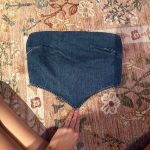 Reformation Denim Bandeau Scarf  Women's Shirt